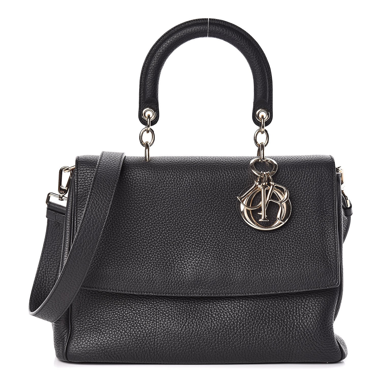 Christian Dior Bullcalf Medium Be Dior Flap Black Fraise 1 of 10