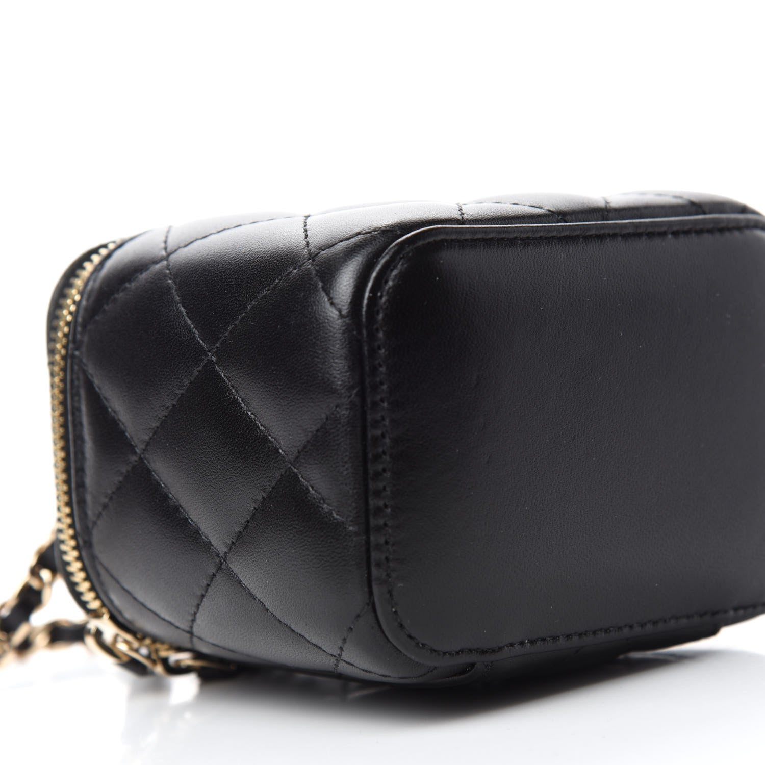 Chanel Lambskin Quilted My Chanel Lady Vanity Case With Chain Black 6 of 11