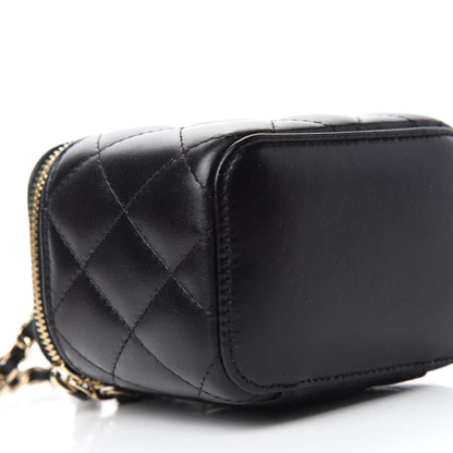Chanel Lambskin Quilted My Chanel Lady Vanity Case With Chain Black 6 of 11