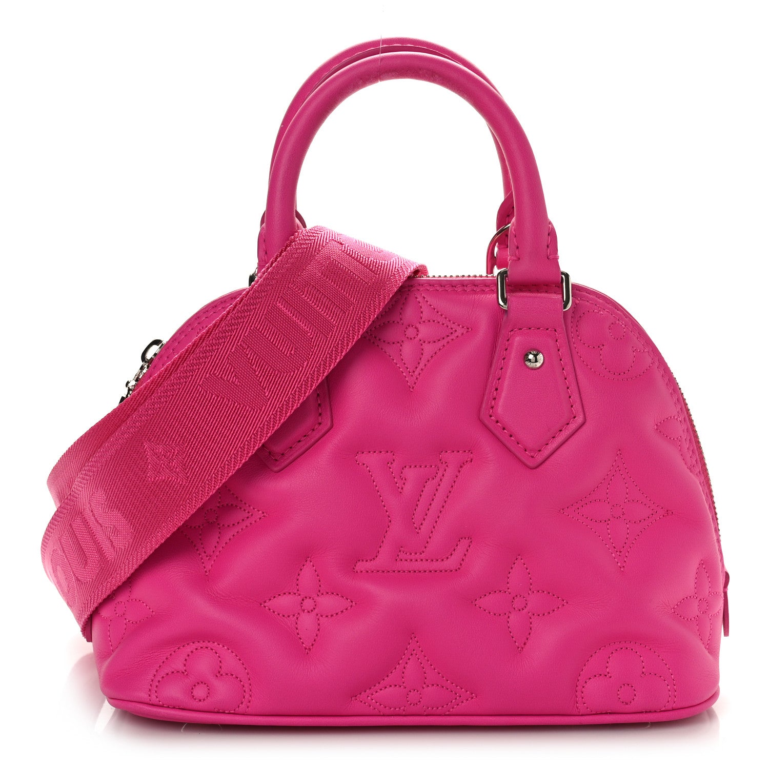 Louis Vuitton Calfskin Bubblegram Alma BB Rose Miami 1 of 9