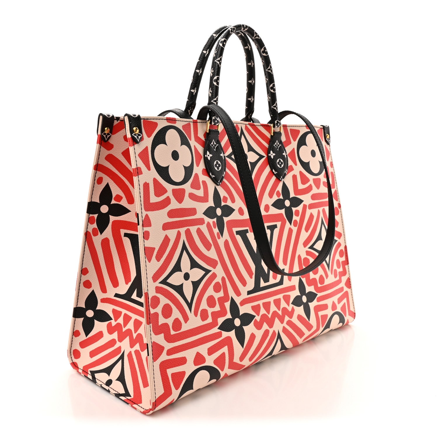 Louis Vuitton Monogram Giant Crafty Onthego GM Creme Rouge Black 3 of 11