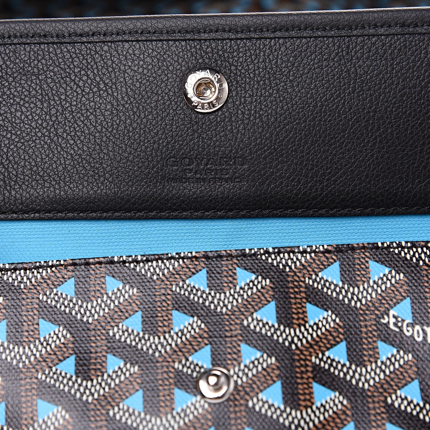Goyard Goyardine Saint Louis Claire Voie GM Black Blue 5 of 8
