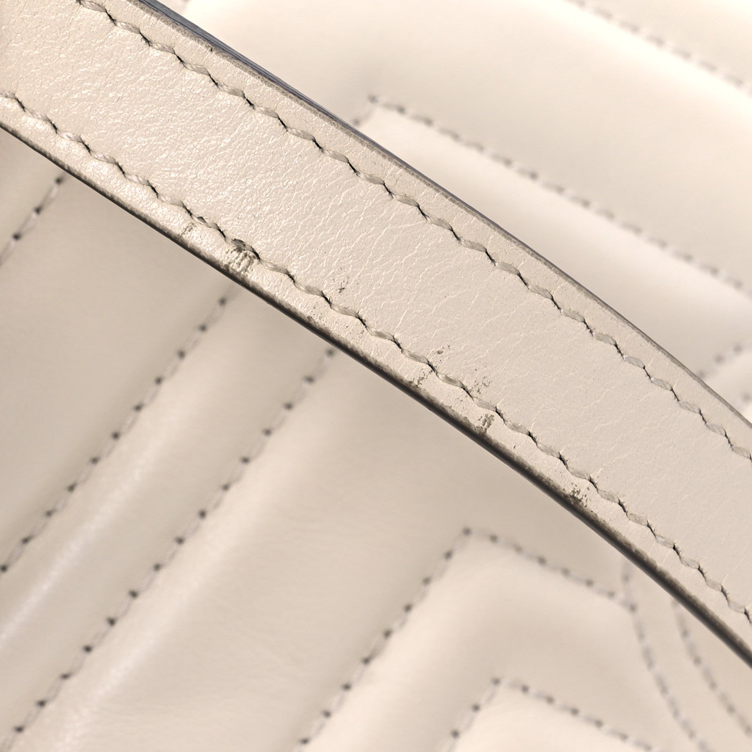 Gucci Calfskin Matelasse Small GG Marmont Top Handle Shoulder Bag White 18 of 18