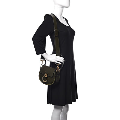 Chloe Calfskin Suede Small Tess Bag Deep Forest 2 of 12