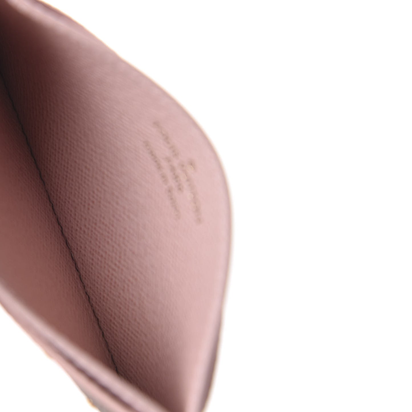Damier Ebene Studded Card Holder Rose Ballerine