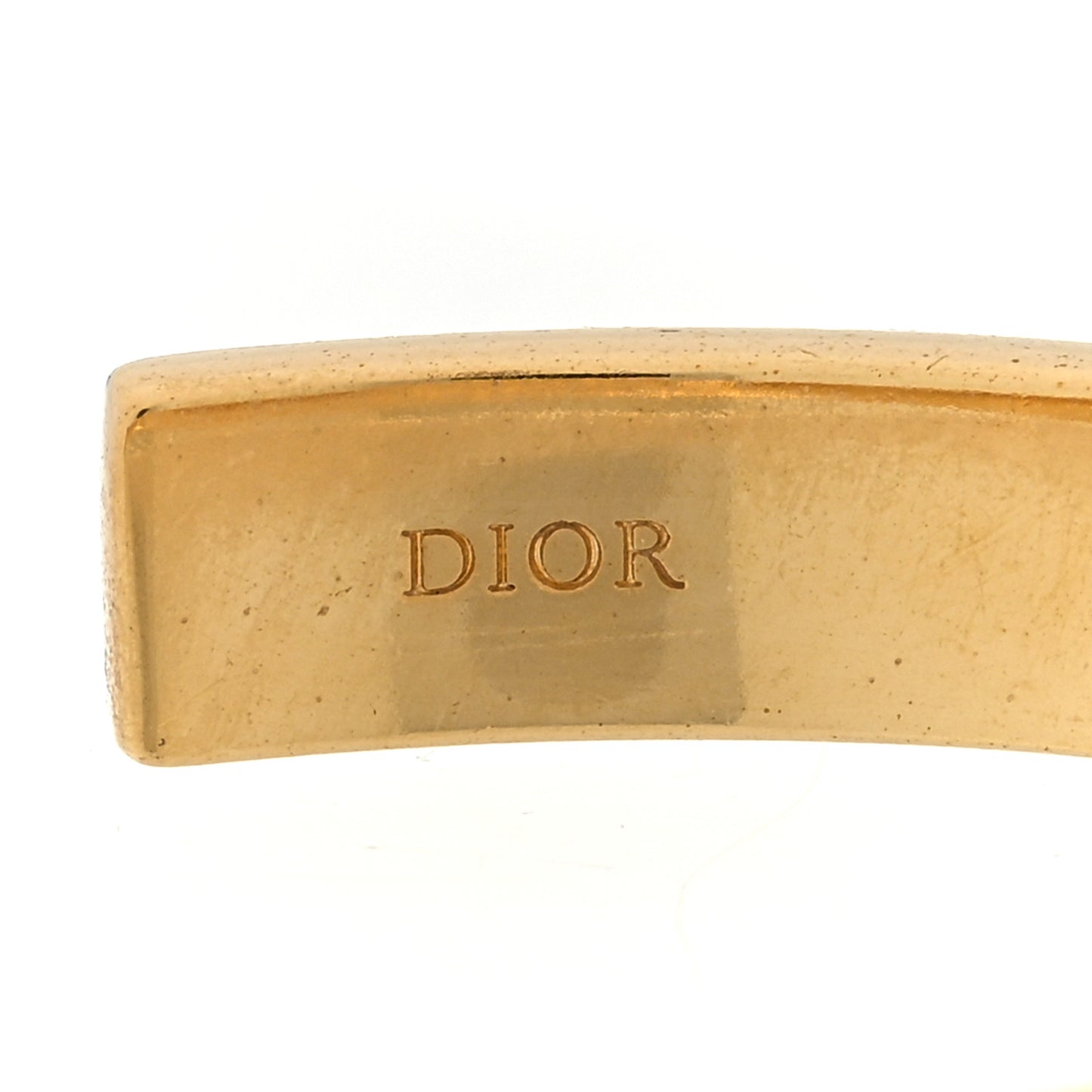 Metal Enamel Code Bangle Bracelet Blue Gold