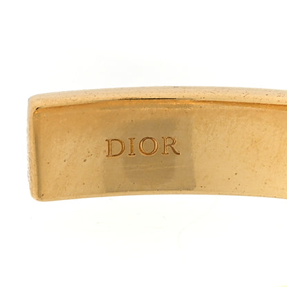 Christian Dior Metal Enamel Code Bangle Bracelet Blue Gold 3 of 3