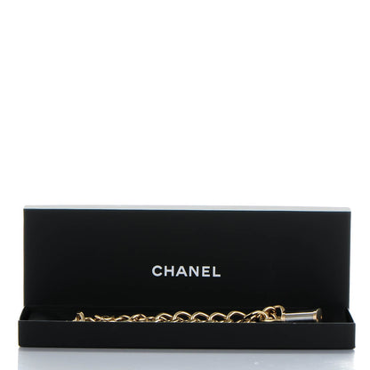 Chanel CC Oversized Padlock Necklace Gold Silver 4 of 4