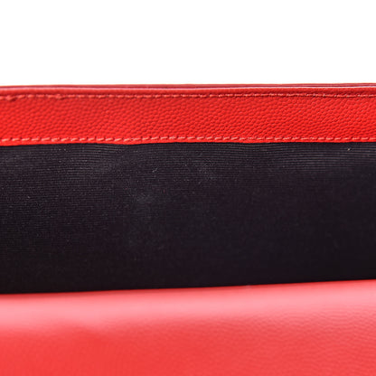 Saint Laurent Grain De Poudre Classic Monogram Kate Clutch New Red 9 of 11