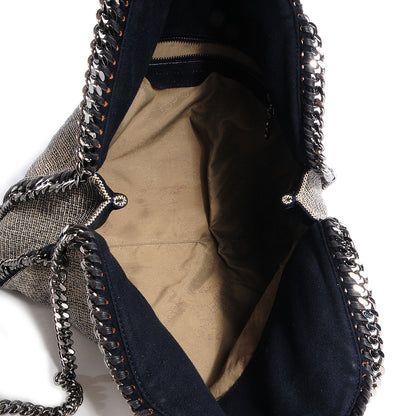 Stella McCartney Woven Boucle Fold Over Falabella Navy 6 of 8