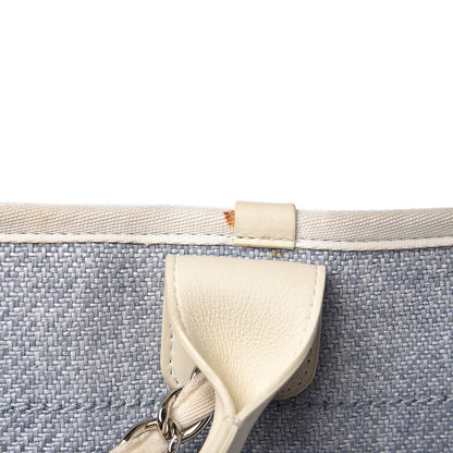 Chanel Canvas Extra Large Deauville Tote Light Blue 18 of 18