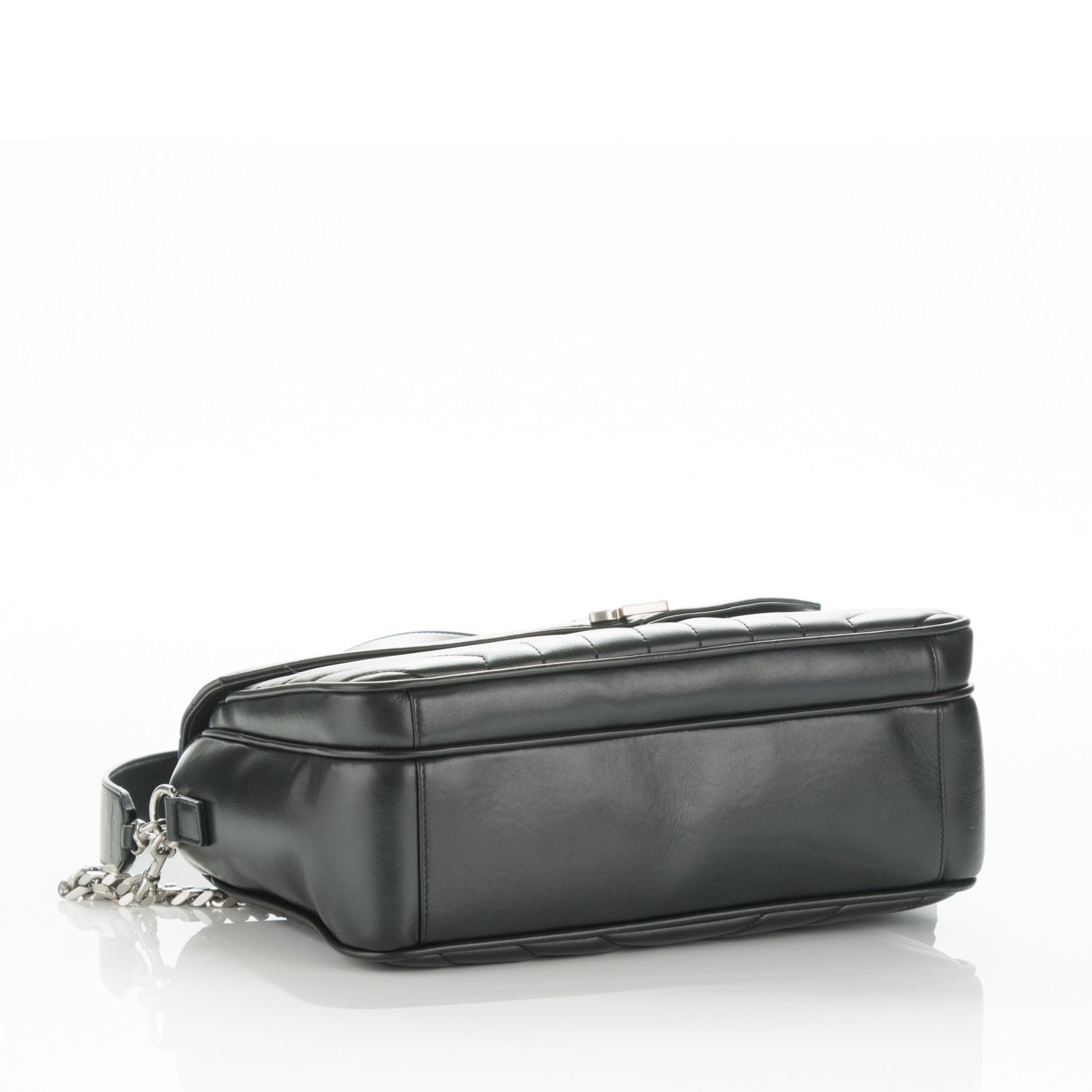 Saint Laurent Sheepskin Matelasse Large Monogram Slouchy Shoulder Bag Black 3 of 7