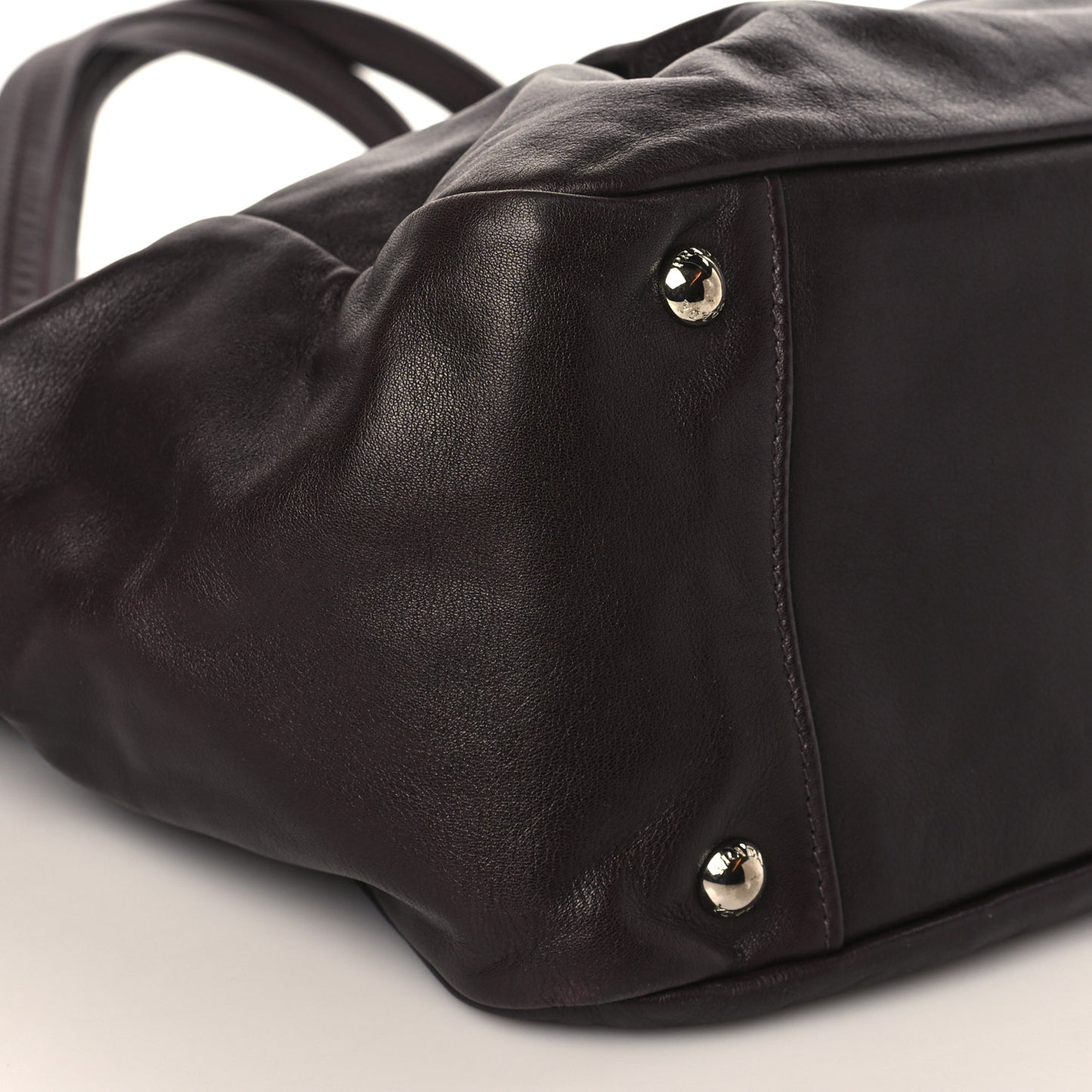 Soft Calfskin Shopping Tote Prugna