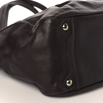 Prada Soft Calfskin Shopping Tote Prugna 6 of 7