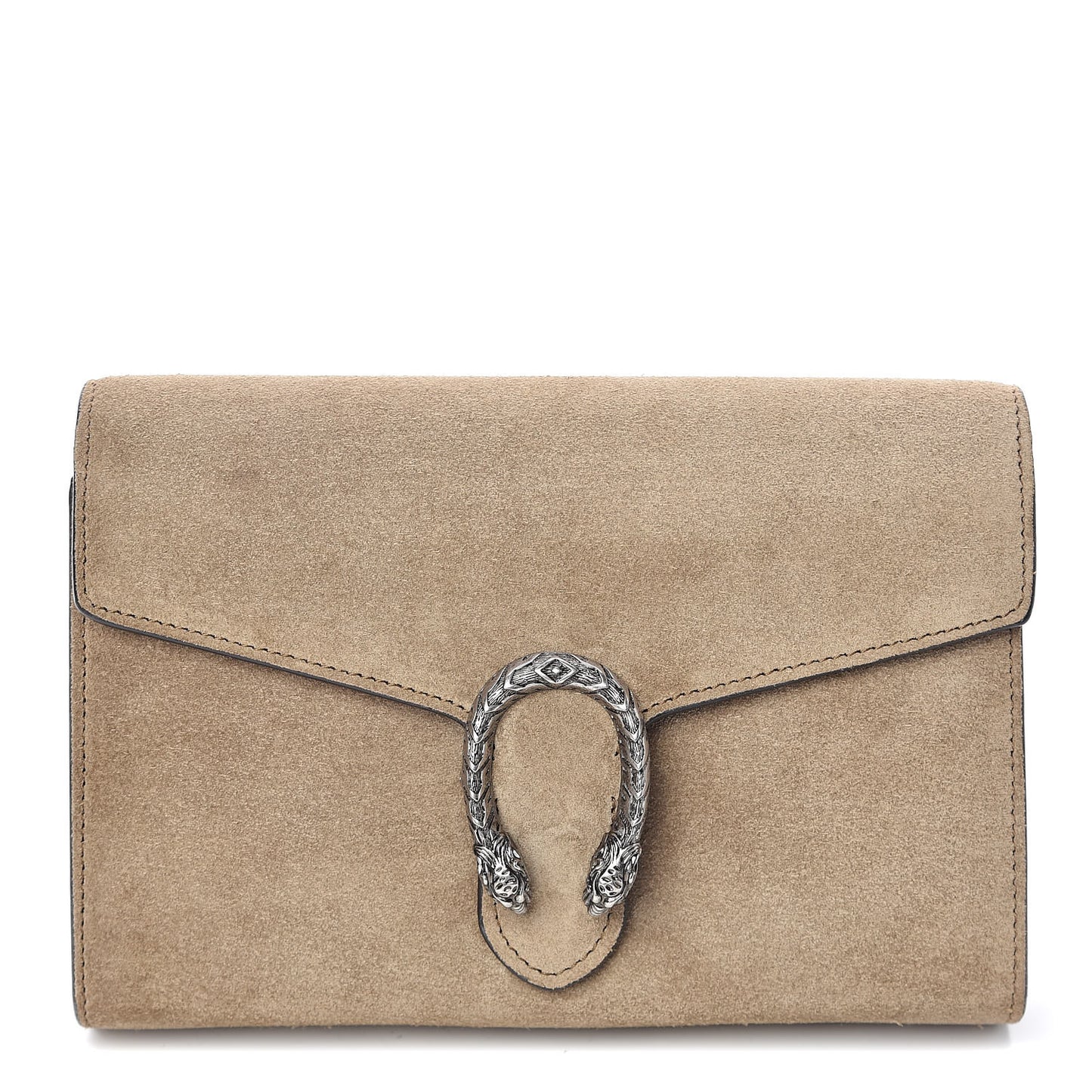 Suede Mini Dionysus Chain Wallet Beige