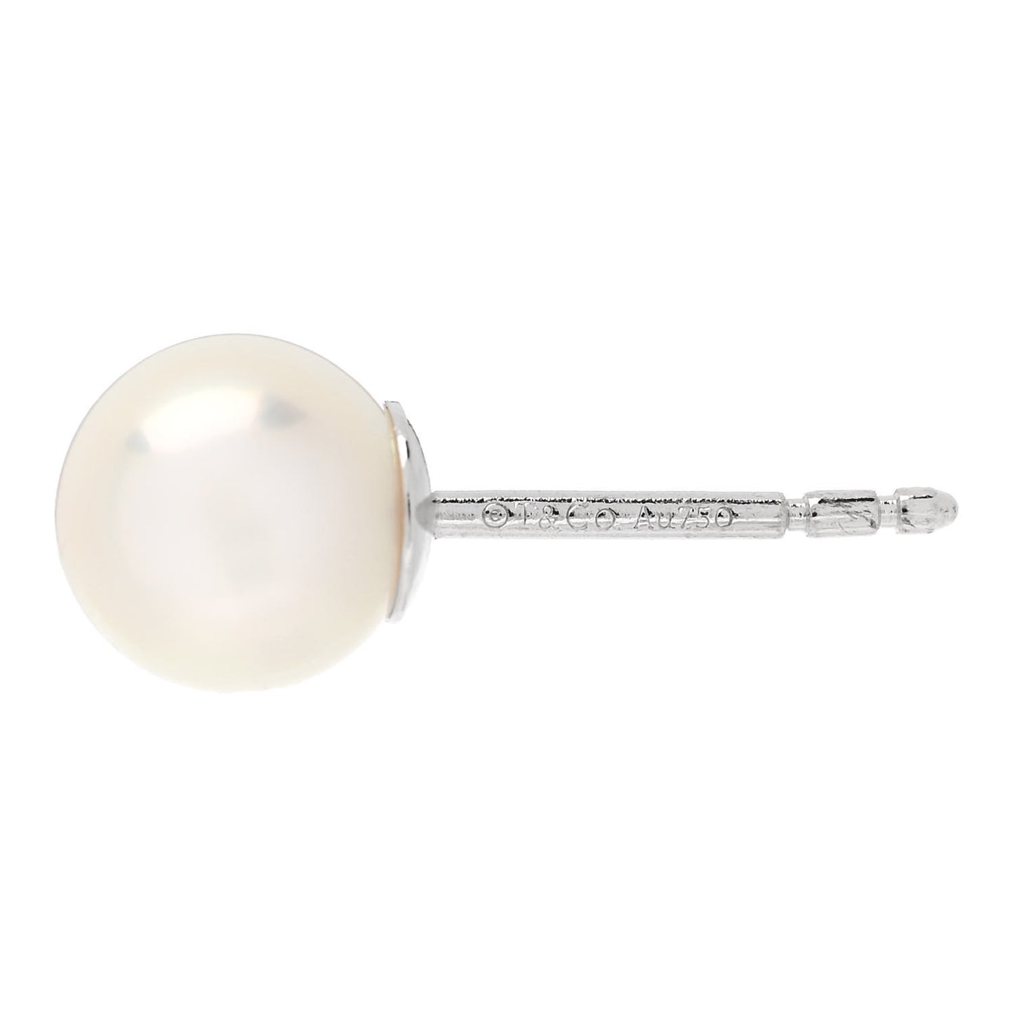 18K White Gold Akoya Cultured Pearl 6-6.5mm Signature Earrings
