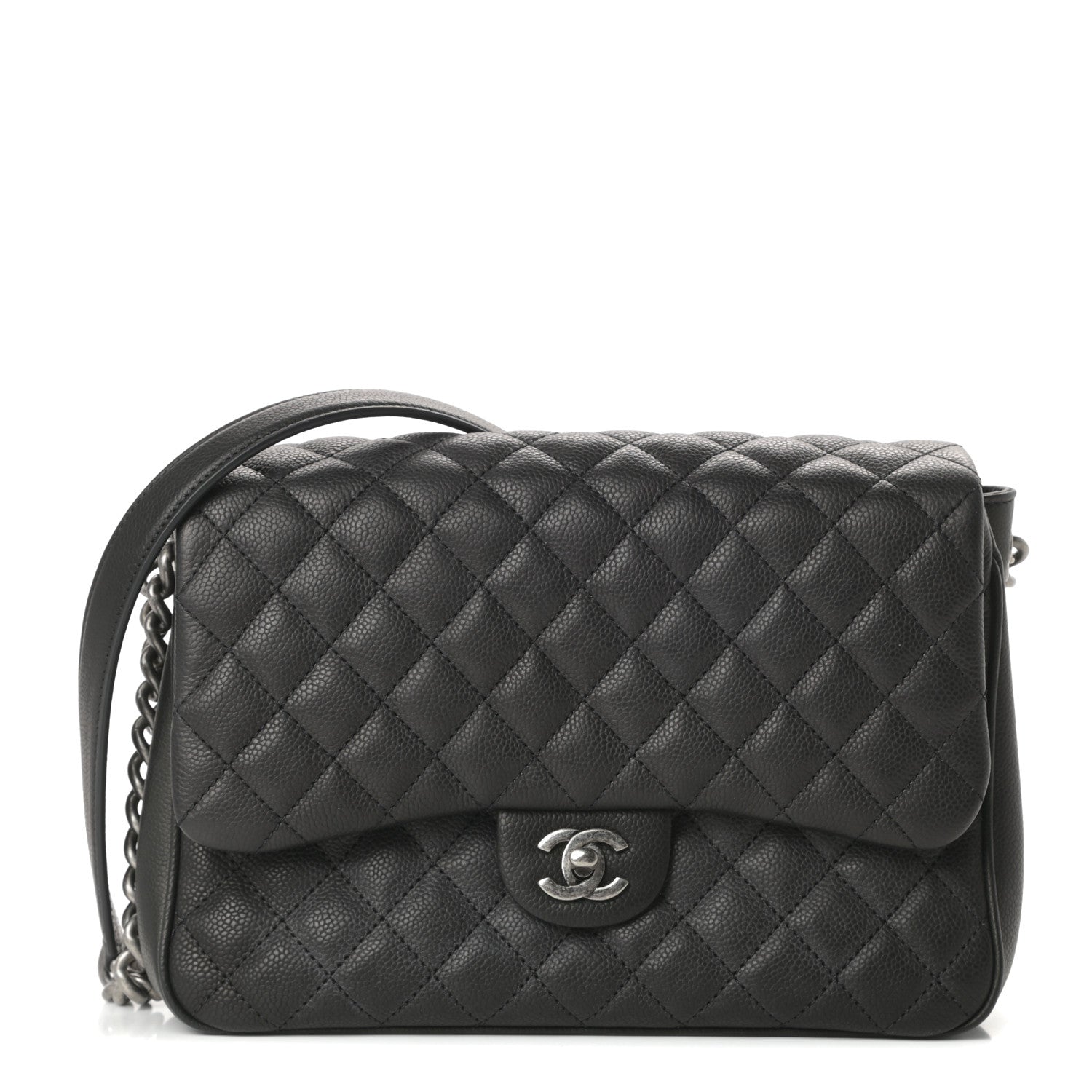 Chanel Caviar Quilted Medium Rock In Rome Single Flap Black 1 of 11