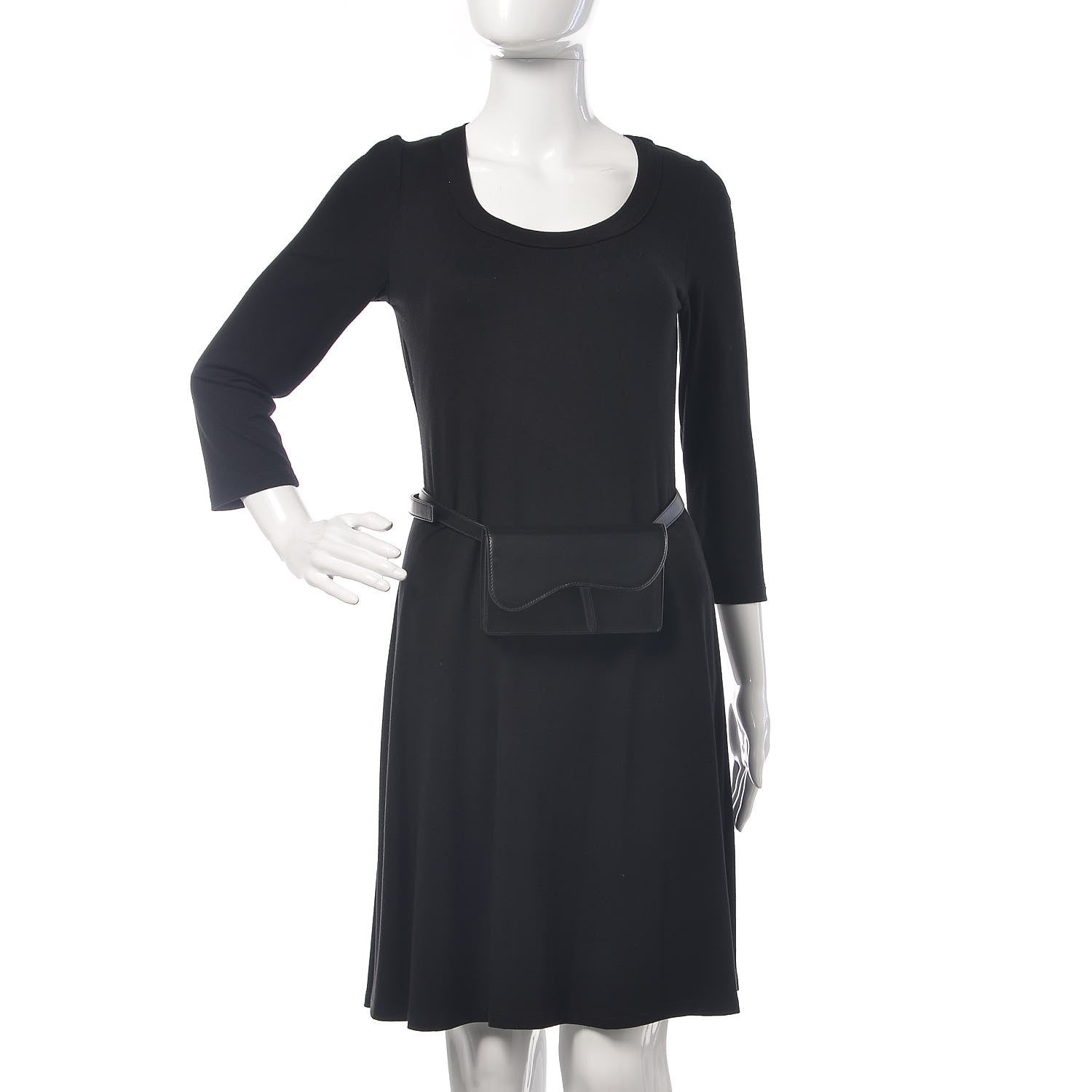 Christian Dior Calfskin Saddle Belt Bag Black 2 of 13