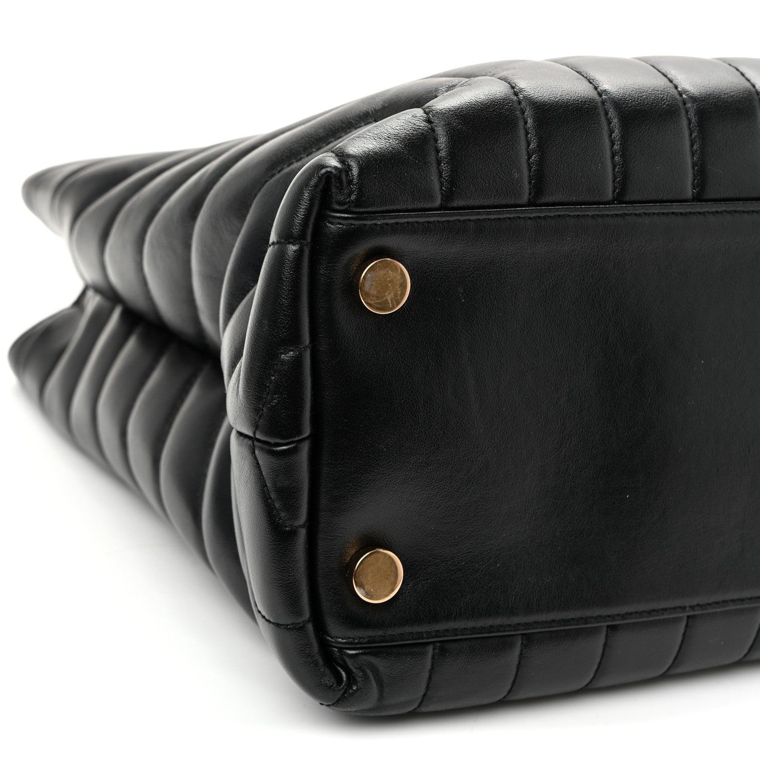 Saint Laurent Calfskin Y Quilted Monogram Large Loulou Shopper Black 10 of 12