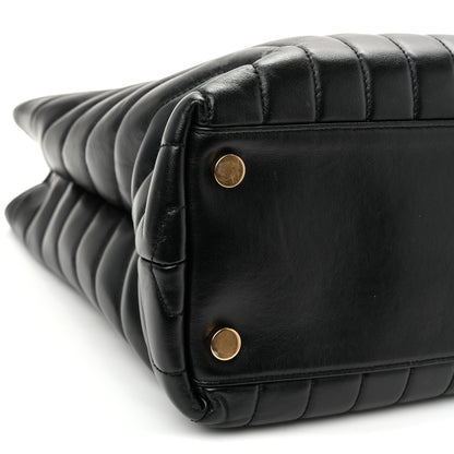 Saint Laurent Calfskin Y Quilted Monogram Large Loulou Shopper Black 10 of 12