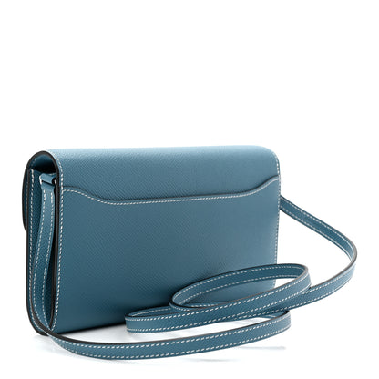 Hermes Epsom Constance Wallet To Go New Blue Jean 3 of 11