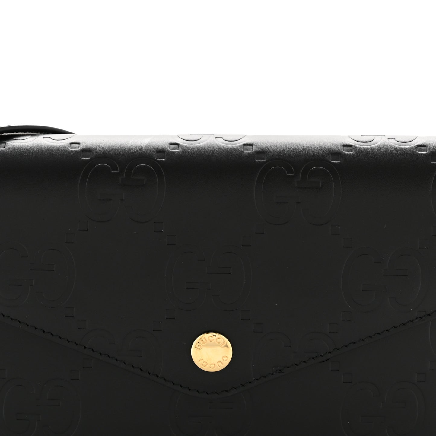 Gilbert Calfskin GG Super Mini Shoulder Bag Black