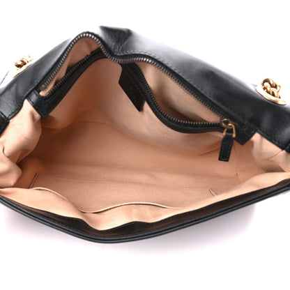 Gucci Calfskin Matelasse Medium GG Marmont Shoulder Bag Black 5 of 11