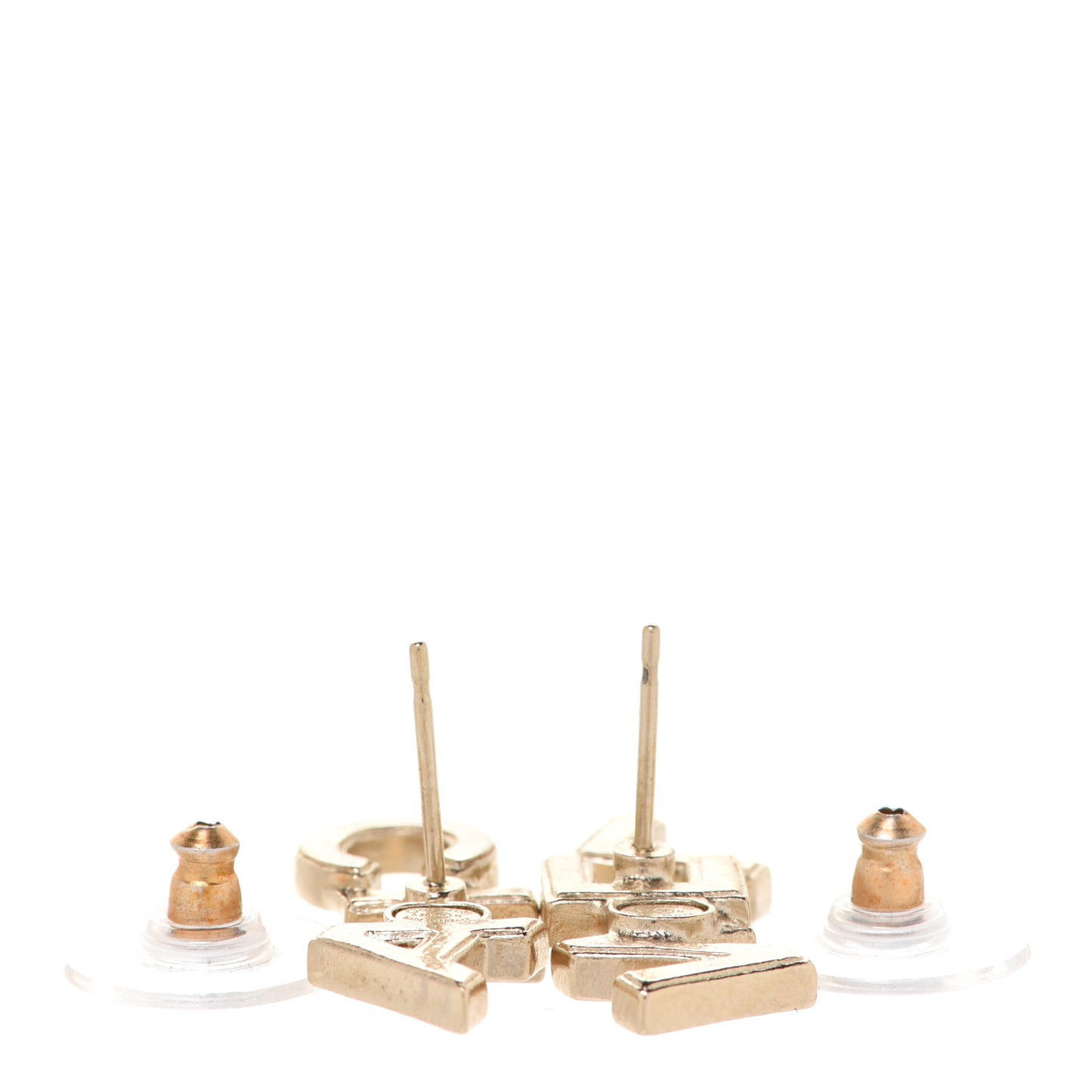 Crystal Pearl Signature Stud Earrings Gold