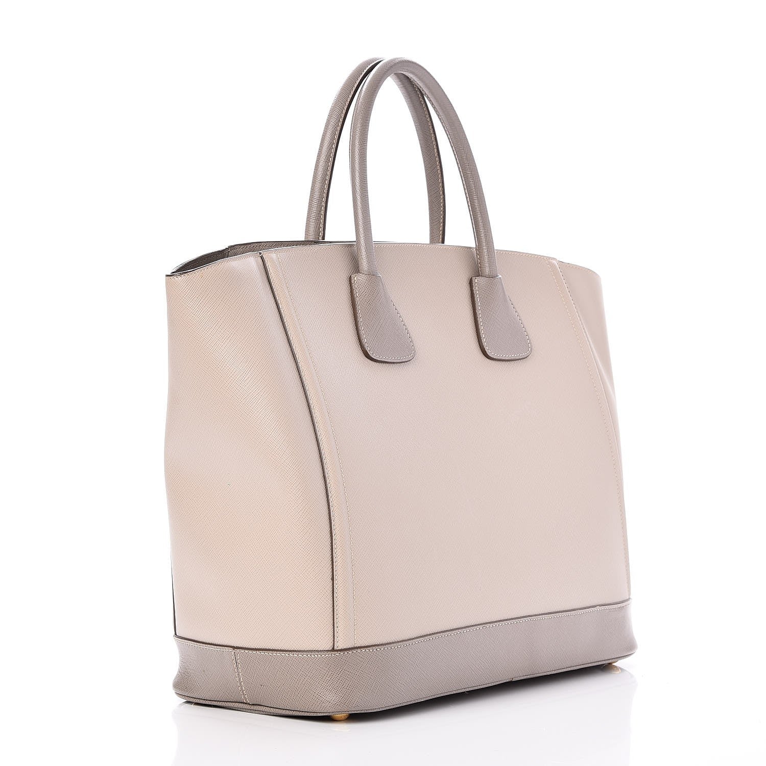 Prada Saffiano Bi-Color Tote Pomice Argilla 3 of 8