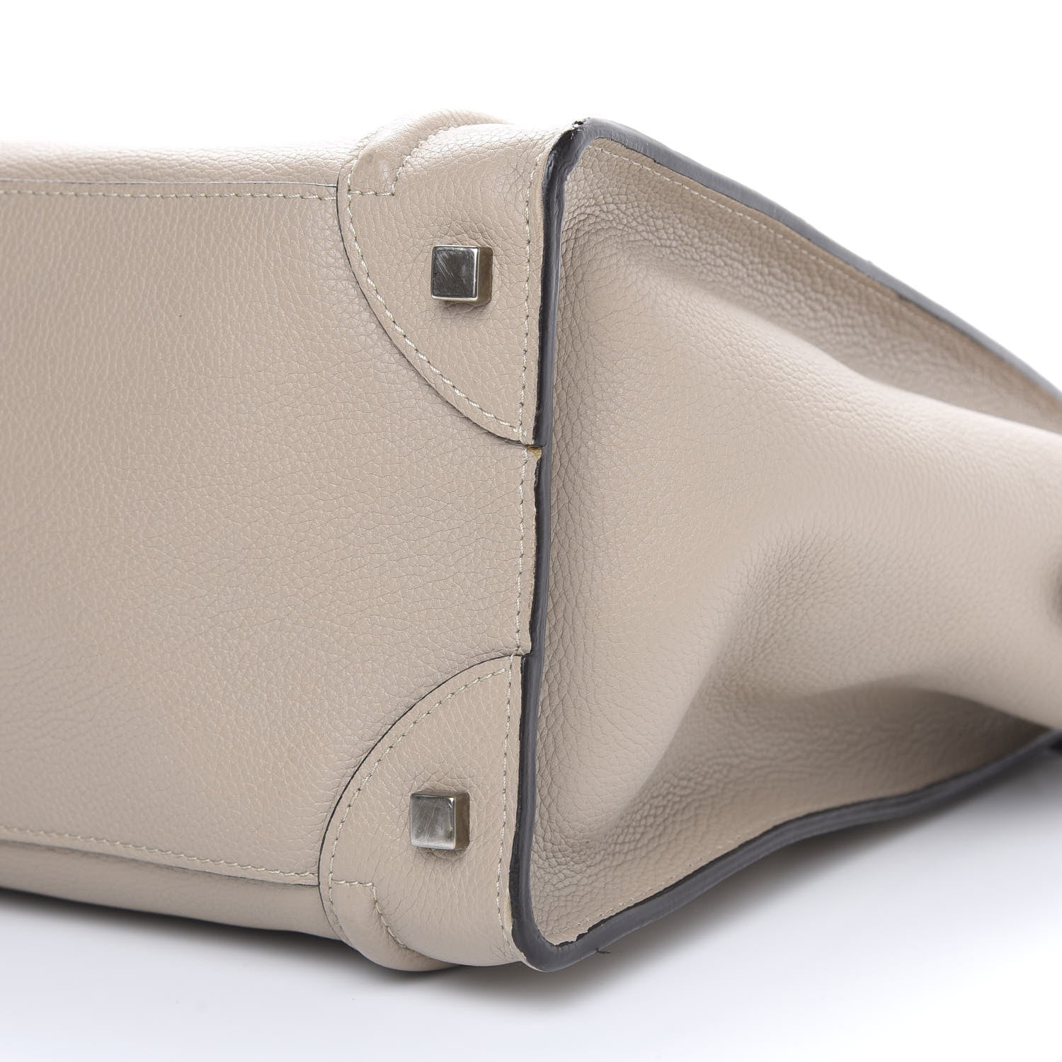 Celine Drummed Calfskin Mini Luggage Dune 14 of 18