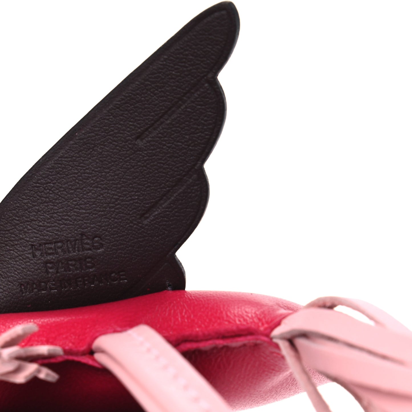 Milo Lambskin Grigri Rodeo Pegase Horse Bag Charm PM Framboise Rose Sakura Rouge Sellier