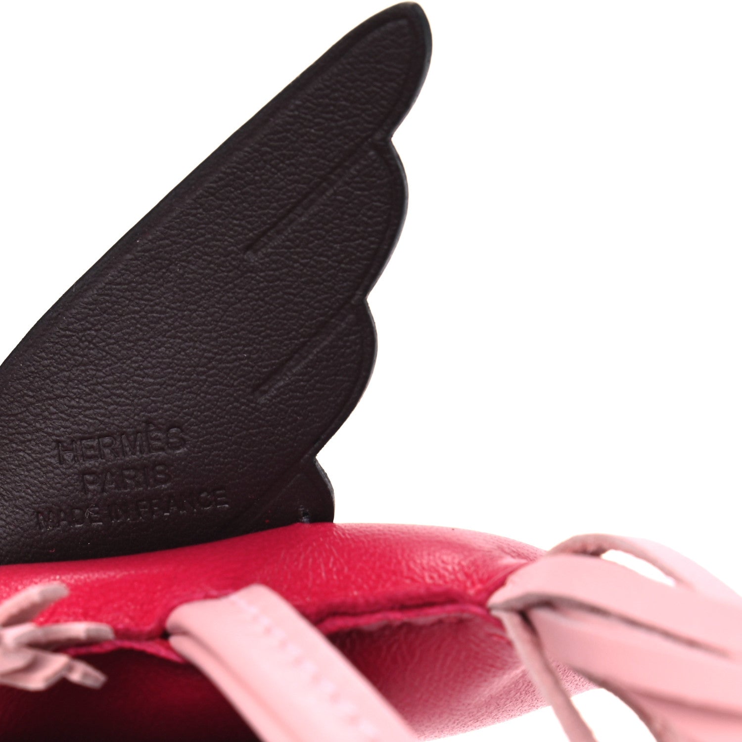 Hermes Milo Lambskin Grigri Rodeo Pegase Horse Bag Charm PM Framboise Rose Sakura Rouge Sellier 3 of 4