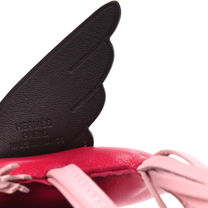Hermes Milo Lambskin Grigri Rodeo Pegase Horse Bag Charm PM Framboise Rose Sakura Rouge Sellier 3 of 4
