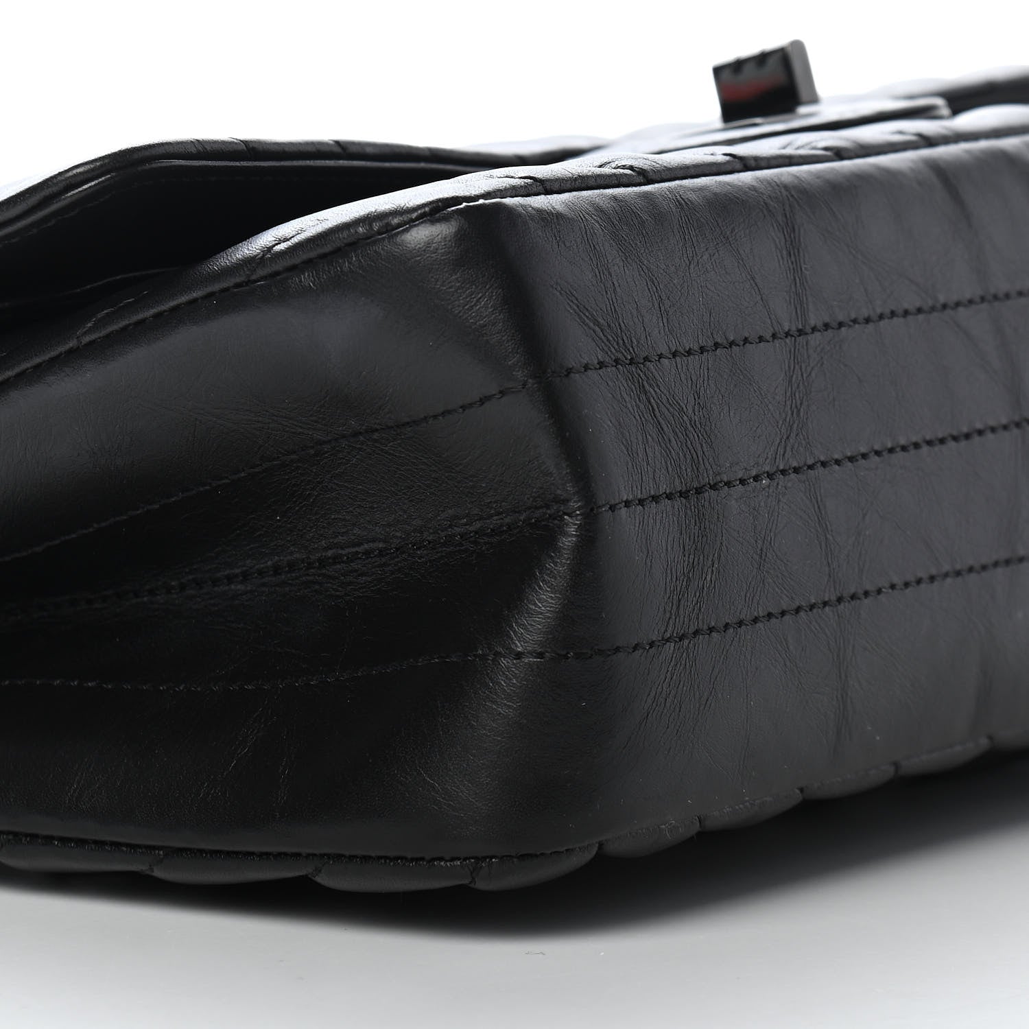 Chanel Aged Calfskin Chevron Quilted 2.55 Reissue 225 Flap So Black 8 of 10