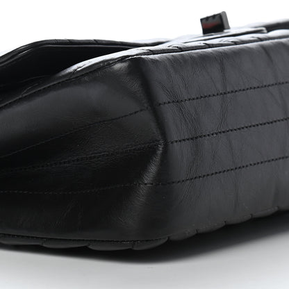 Chanel Aged Calfskin Chevron Quilted 2.55 Reissue 225 Flap So Black 8 of 10