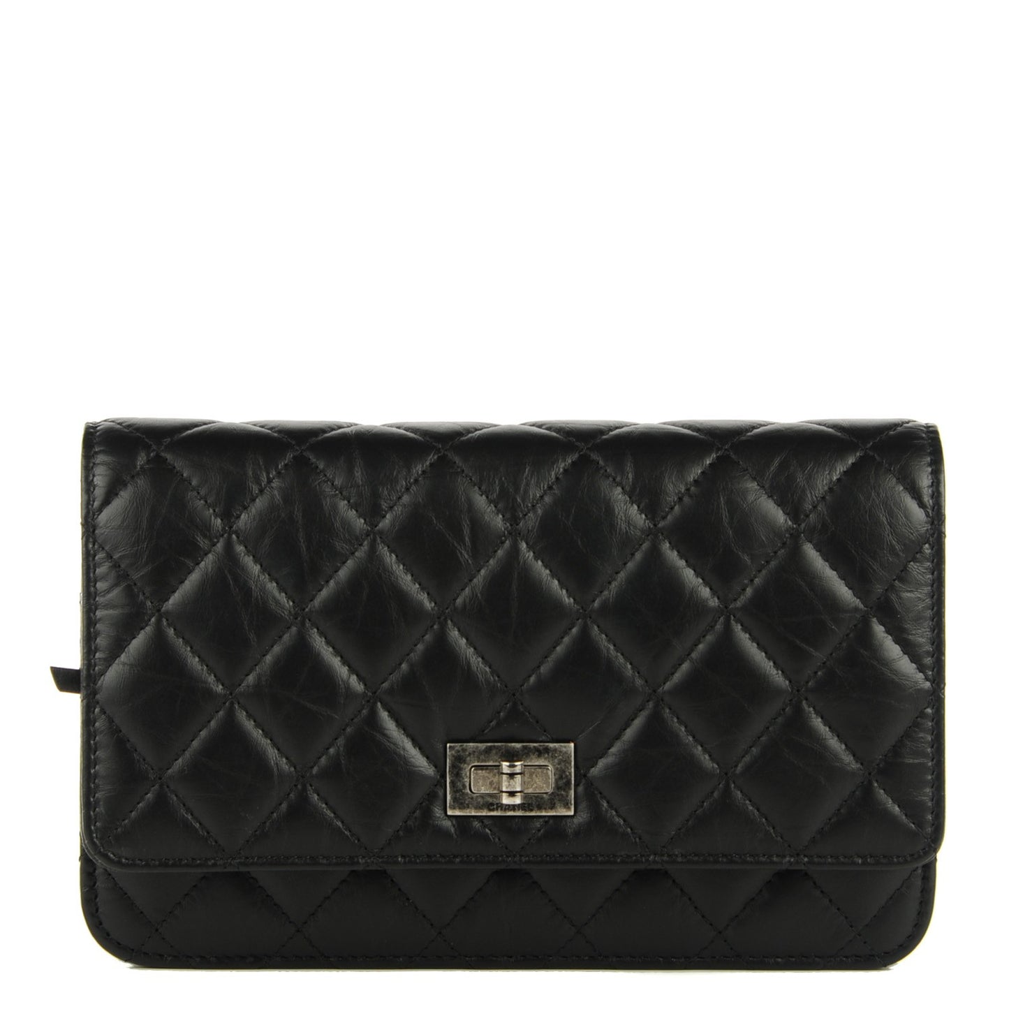 Aged Calfskin Reissue Wallet On Chain WOC Black