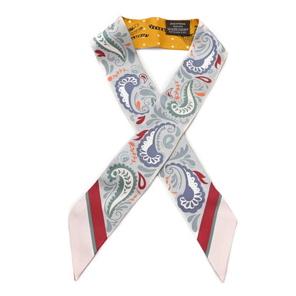 Hermes Silk Guepards Bandana Twilly Gris Perle Rouge H Gris Perle Rouge H 1 of 5