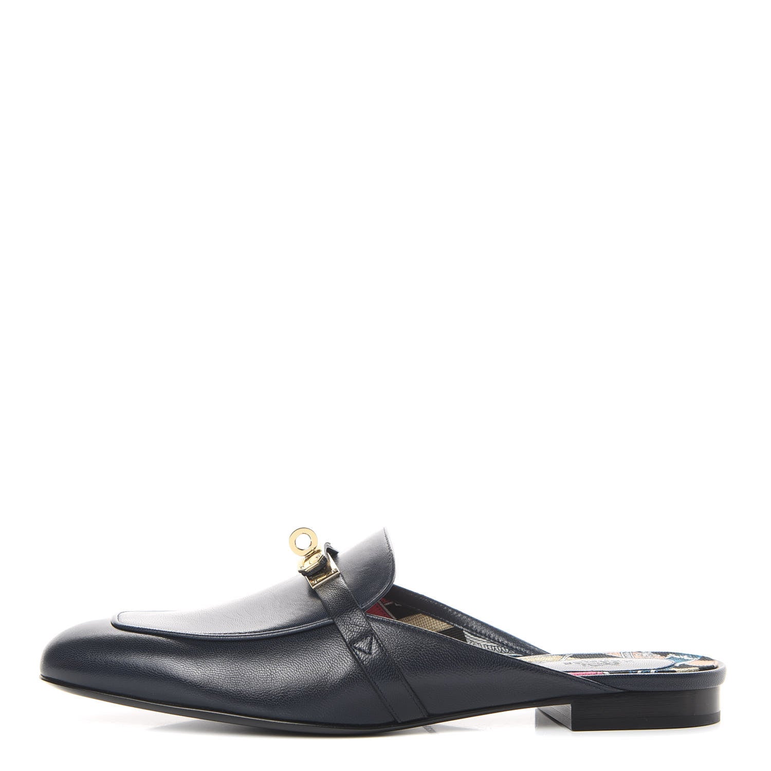 Hermes Goatskin Oz Mules 41 Bleu Indigo 1 of 8