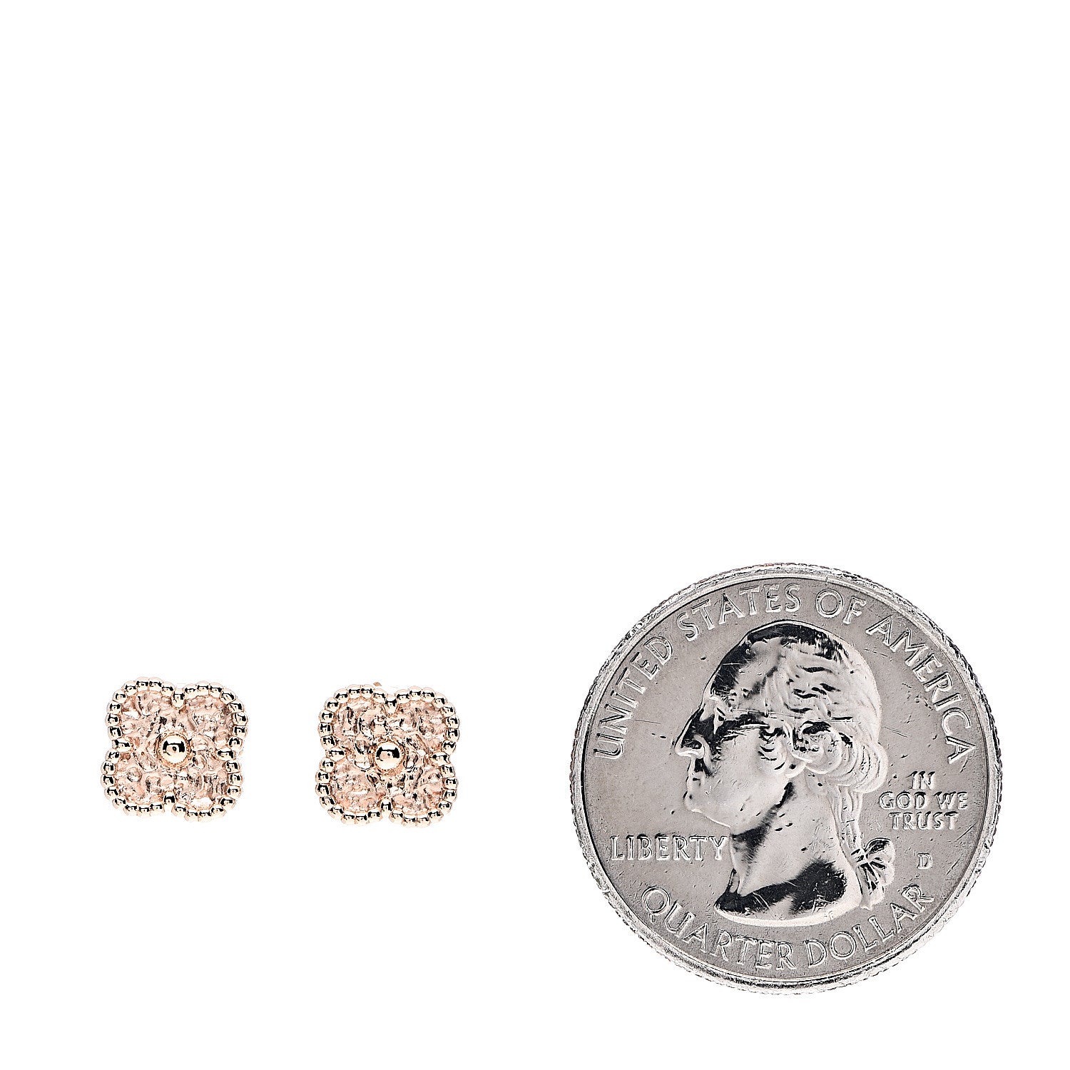 Van Cleef & Arpels 18K Rose Gold Sweet Alhambra Earrings 2 of 5