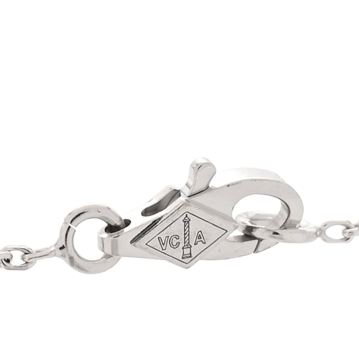 18K White Gold Diamond Sweet Alhambra Bracelet