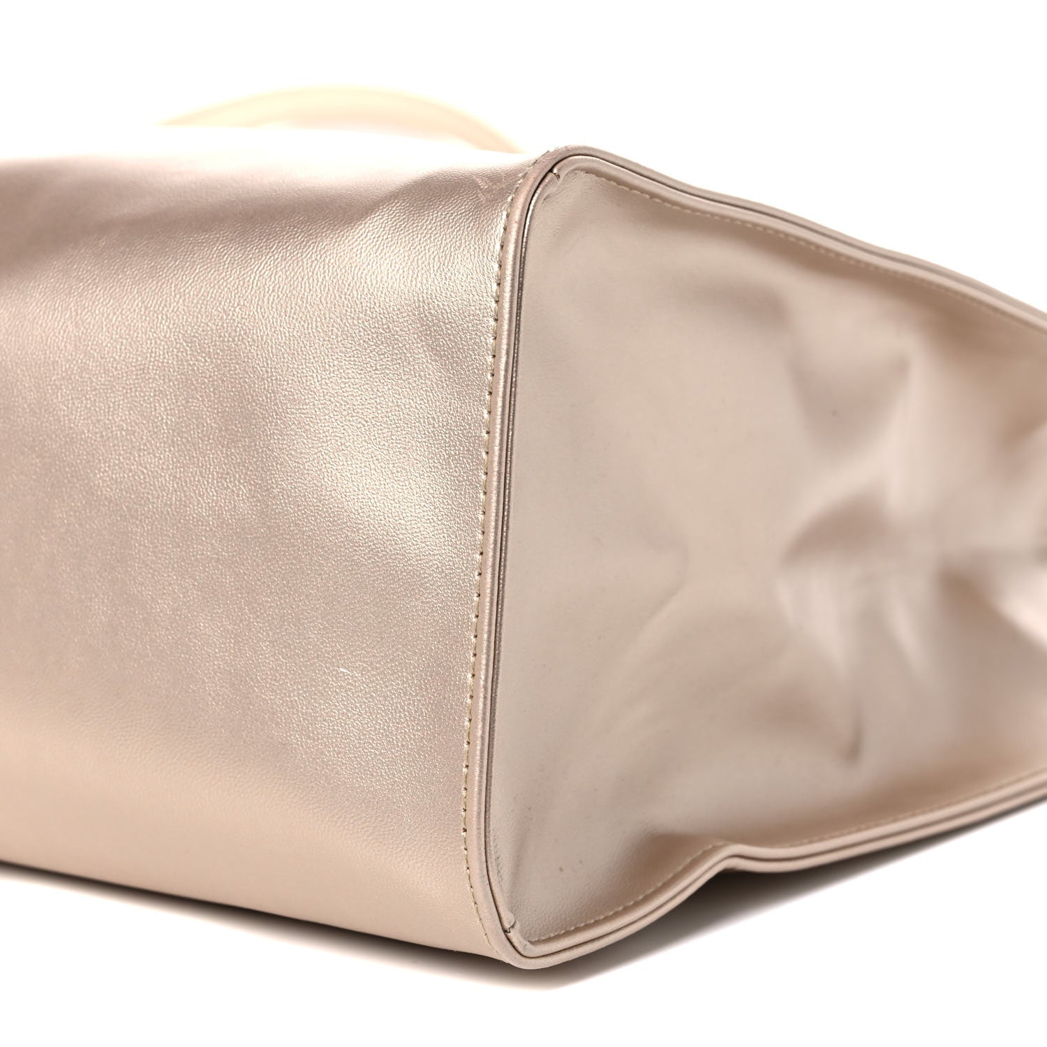 Telfar Metallic Vegan Leather Medium Shopping Bag Gold 9 of 12