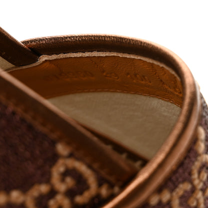 Gucci Lame Nappa GG Monogram Espadrilles 39 Brown Beige Light Bronze 8 of 8