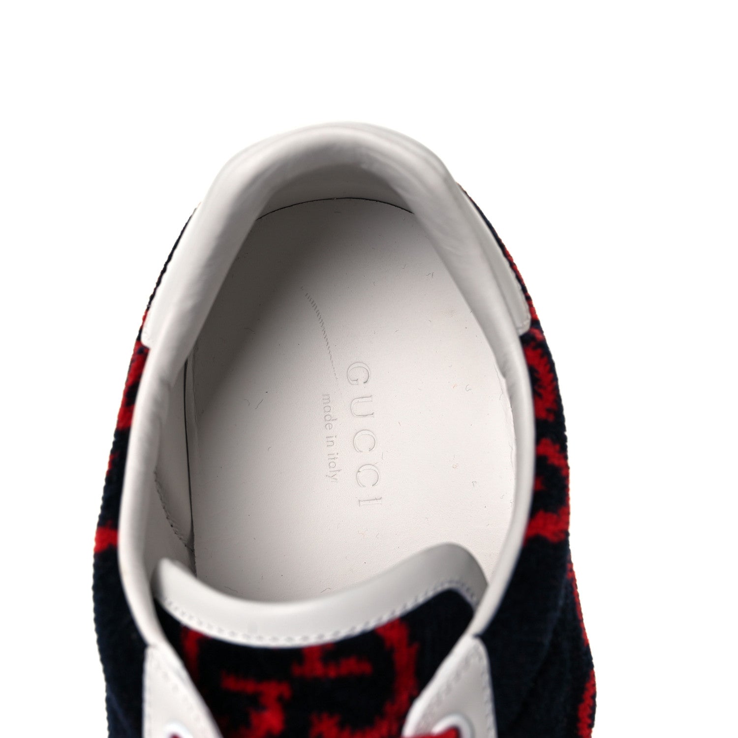 Gucci Terry Cloth GG Monogram Womens Ace Sneakers 37.5 Blue Red 8 of 9