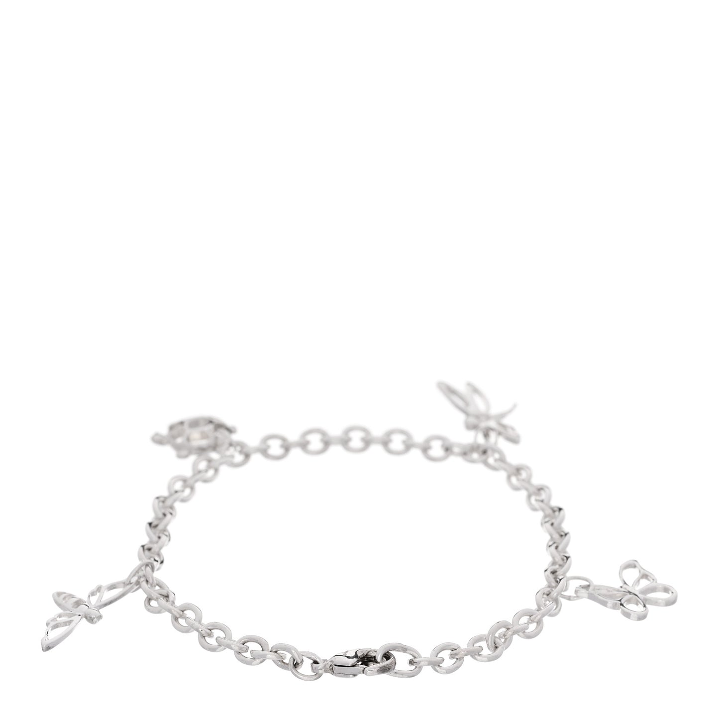 Sterling Silver Butterfly Bee Dragonfly Turtle Charm Bracelet