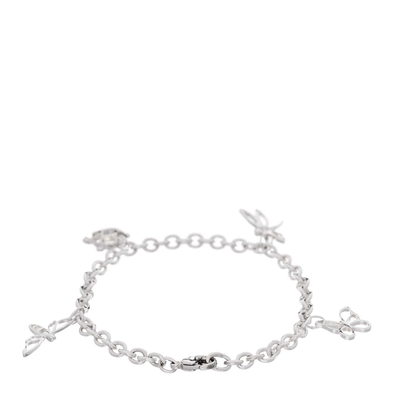 Tiffany Sterling Silver Butterfly Bee Dragonfly Turtle Charm Bracelet 2 of 5