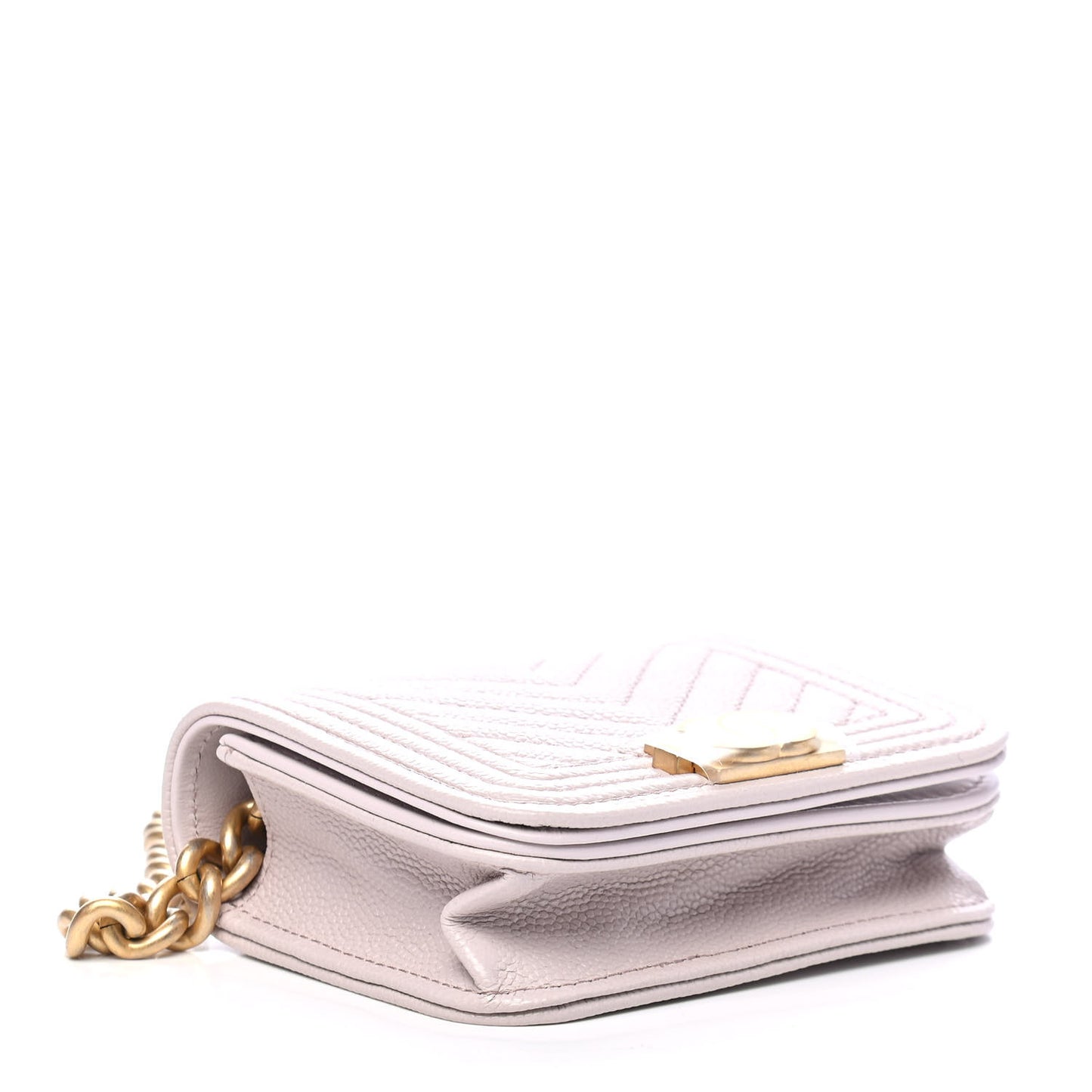 Caviar Chevron Boy Flap Waist Belt Bag Light Purple