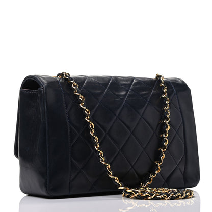 Chanel Lambskin Quilted Medium Single Flap Navy 2 of 13