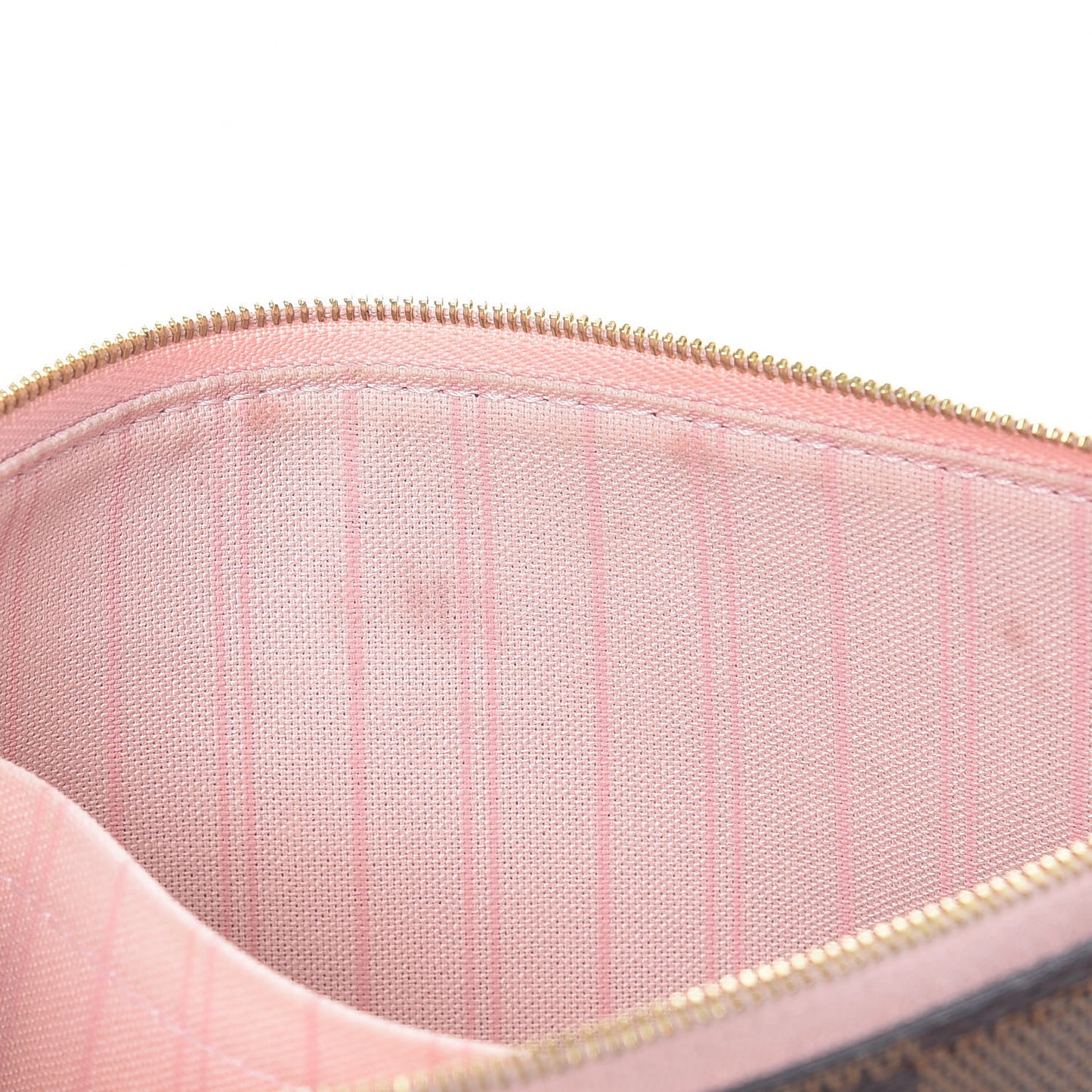 Damier Ebene Neverfull MM GM Pochette Rose Ballerine