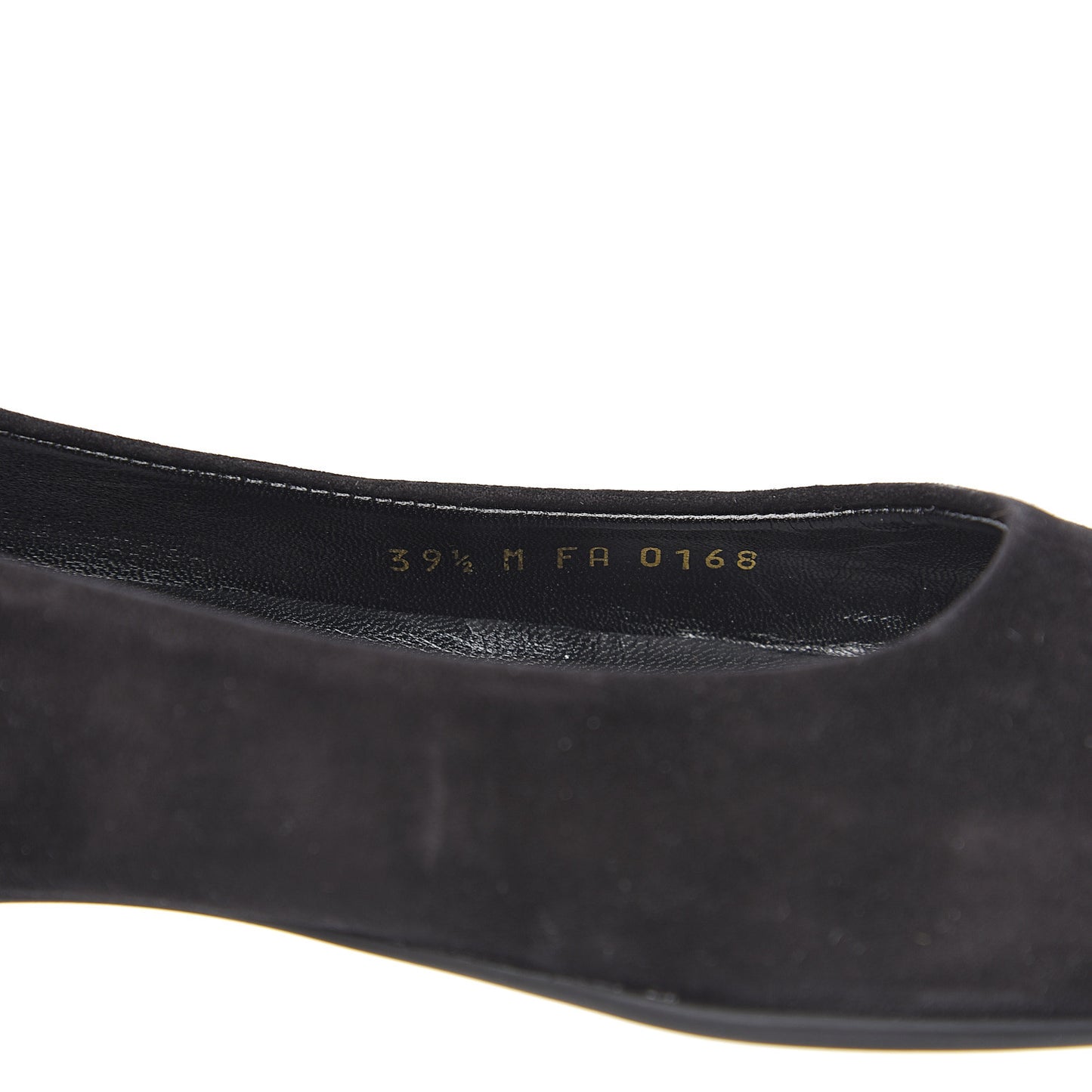 Suede Monogram Uniformes Ballet Flats 39.5 Black