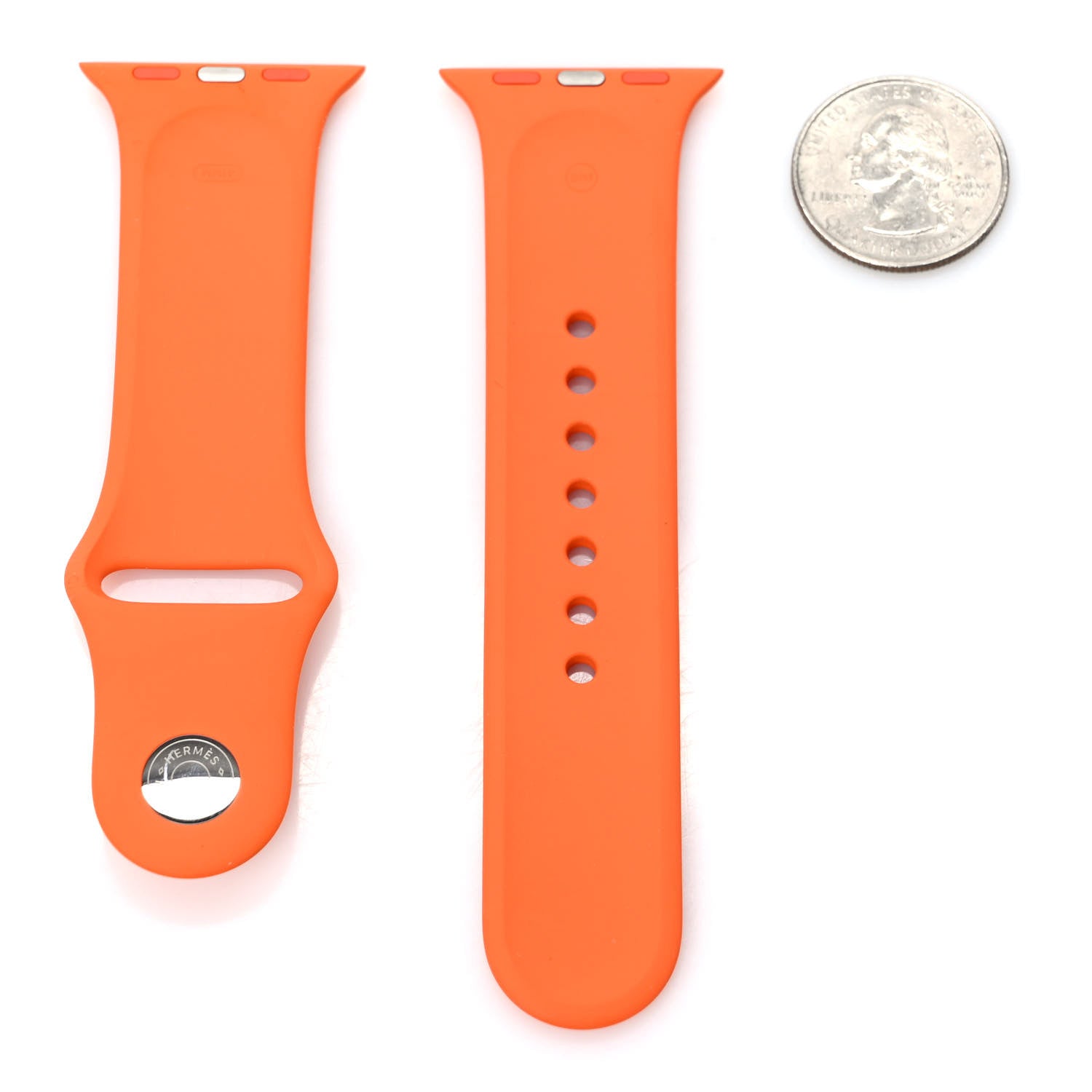 Hermes Silicone 41mm Apple Sports Watch Single Tour Band S/M Orange 2 of 5